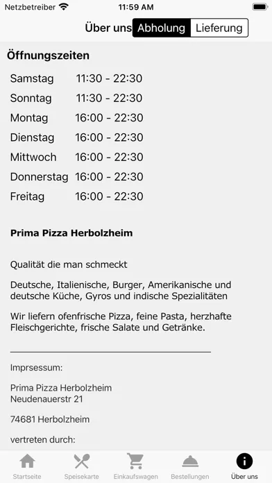 Prima Pizza Herbolzheim Ekran Görüntüleri