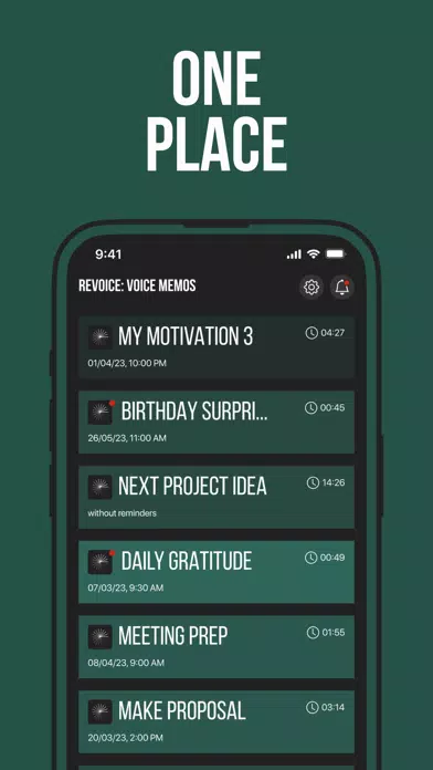 Capturas de pantalla de Revoice: voice memos