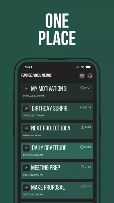 Screenshot di Revoice: voice memos