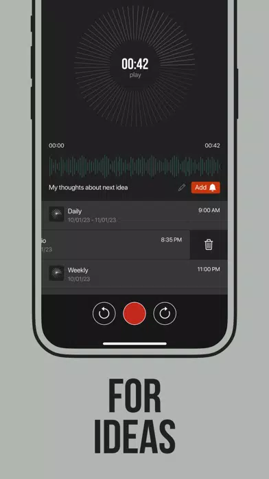 Capturas de pantalla de Revoice: voice memos