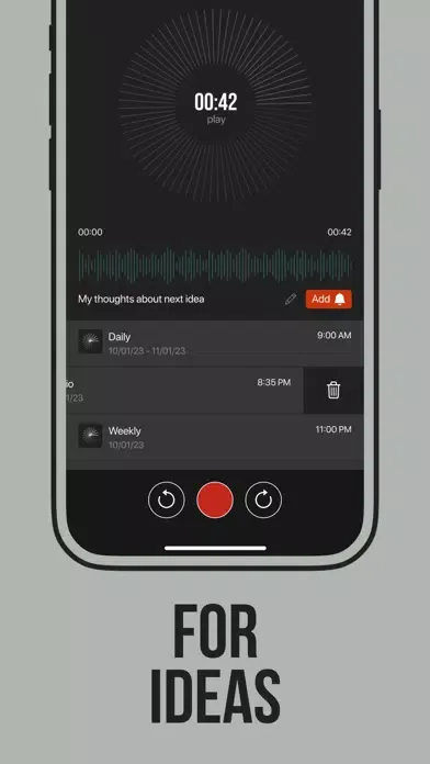 Screenshot di Revoice: voice memos
