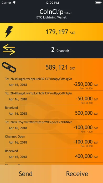 ภาพหน้าจอของ CoinClip Testnet