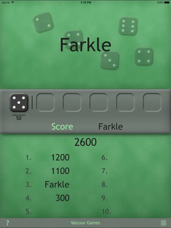 Farkle - slide to Roll iPad  스크린샷