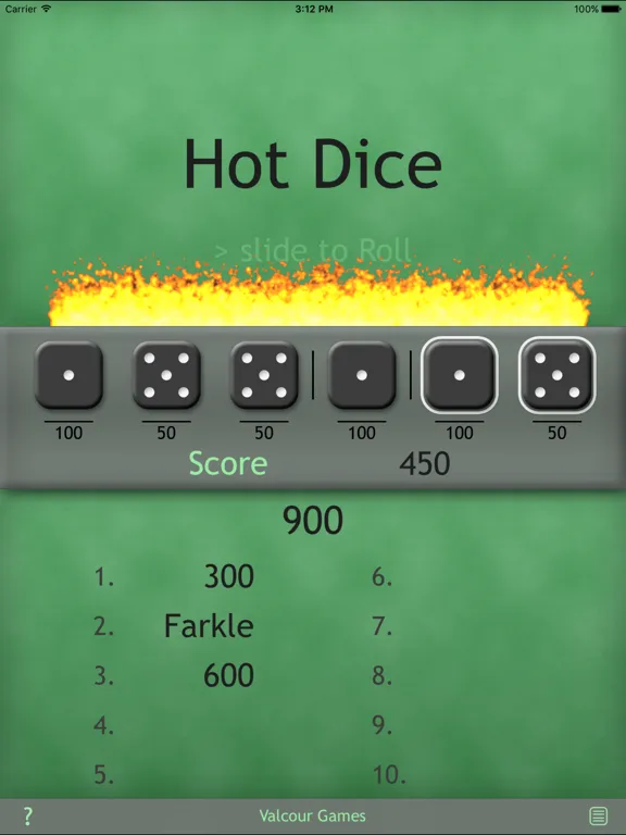 Farkle - slide to Roll iPad  스크린샷