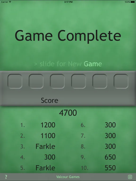 Farkle - slide to Roll iPad  스크린샷