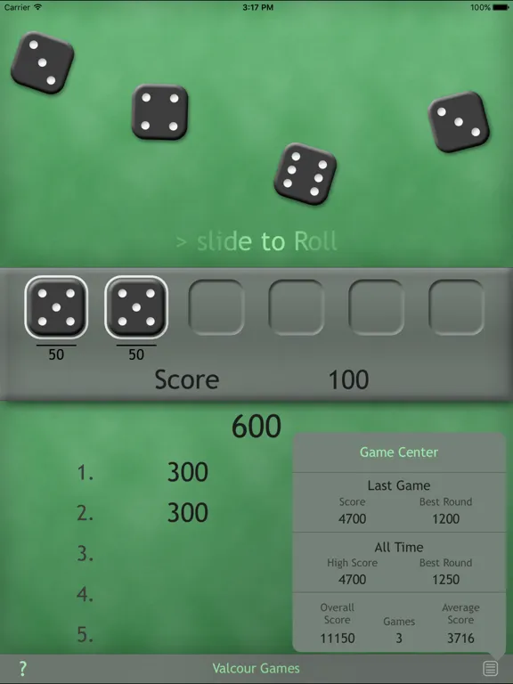 Farkle - slide to Roll iPad  스크린샷