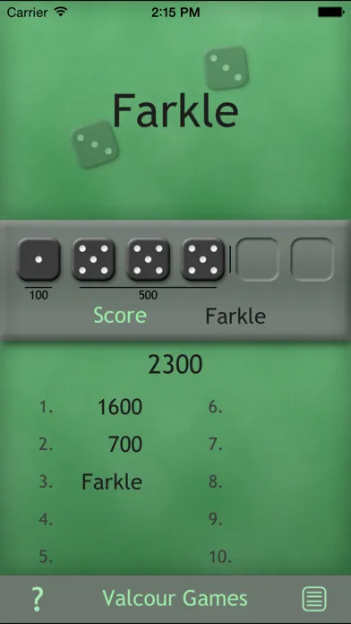 Farkle - slide to Roll 스크린샷