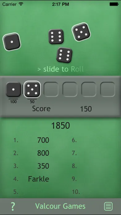 Farkle - slide to Roll 스크린샷