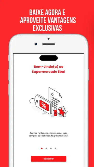 Capturas de tela do Supermercado Eba