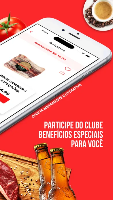 Capturas de tela do Supermercado Eba