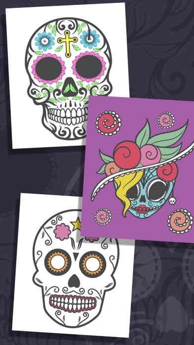 Sugar skulls coloring book スクリーンショット
