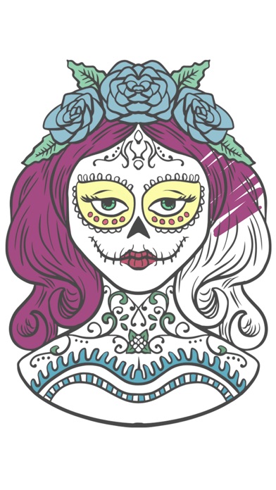 Sugar skulls coloring book スクリーンショット