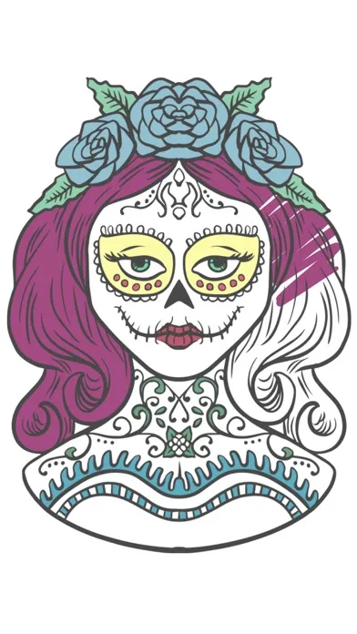 Sugar skulls coloring book স্ক্রিনশট