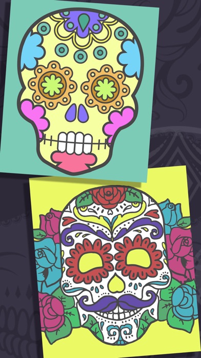 Sugar skulls coloring book スクリーンショット