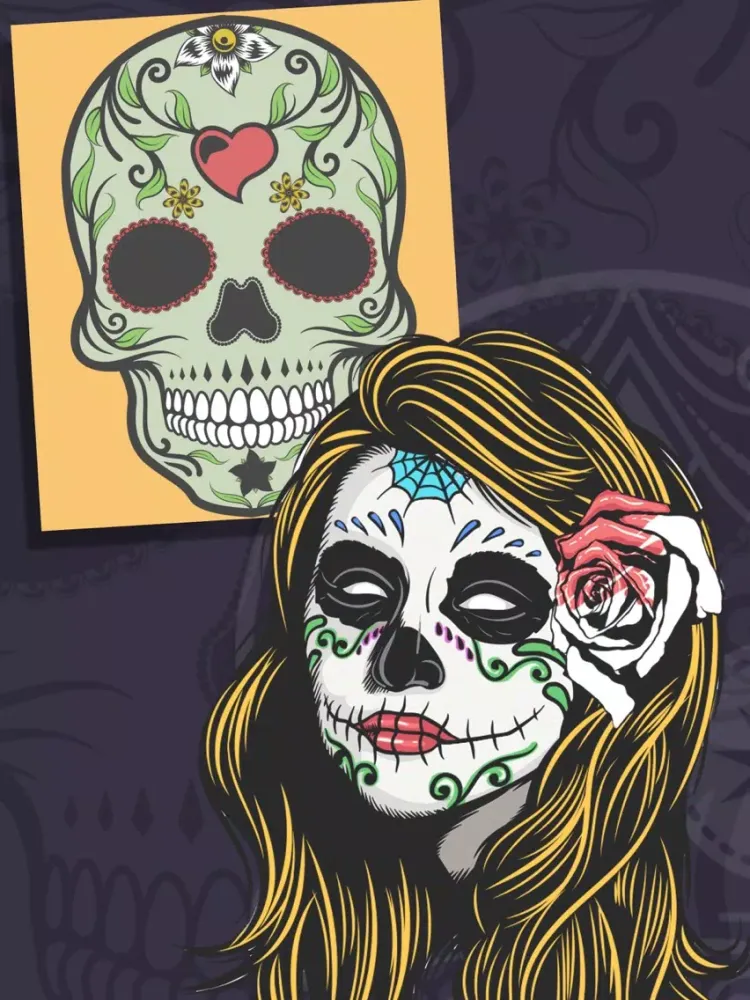 Captures d'écran de Sugar Mexican skull coloring for adults - Pro iPad 