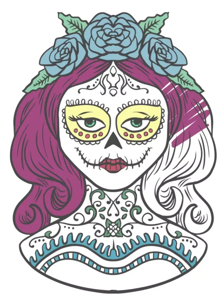 Captures d'écran de Sugar Mexican skull coloring for adults - Pro iPad 