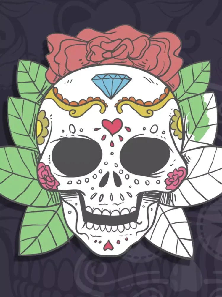 Captures d'écran de Sugar Mexican skull coloring for adults - Pro iPad 