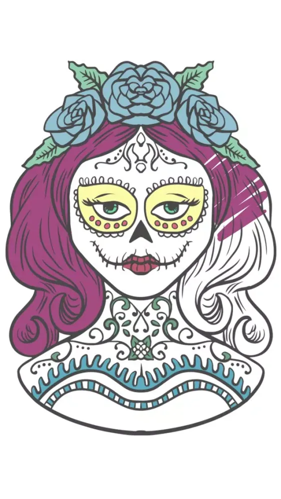 Captures d'écran de Sugar Mexican skull coloring for adults - Pro