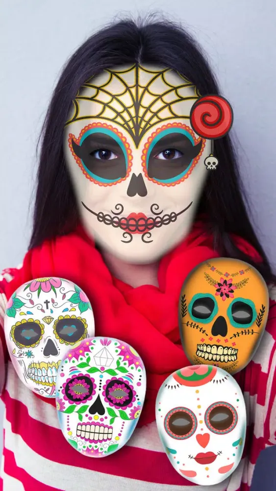 Zrzuty ekranu Snap Catrina photo editor Mexican skull - Pro