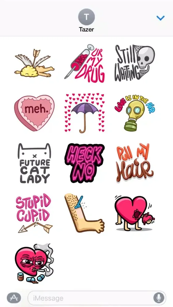 Love Hate Valentine's Sticker স্ক্রিনশট