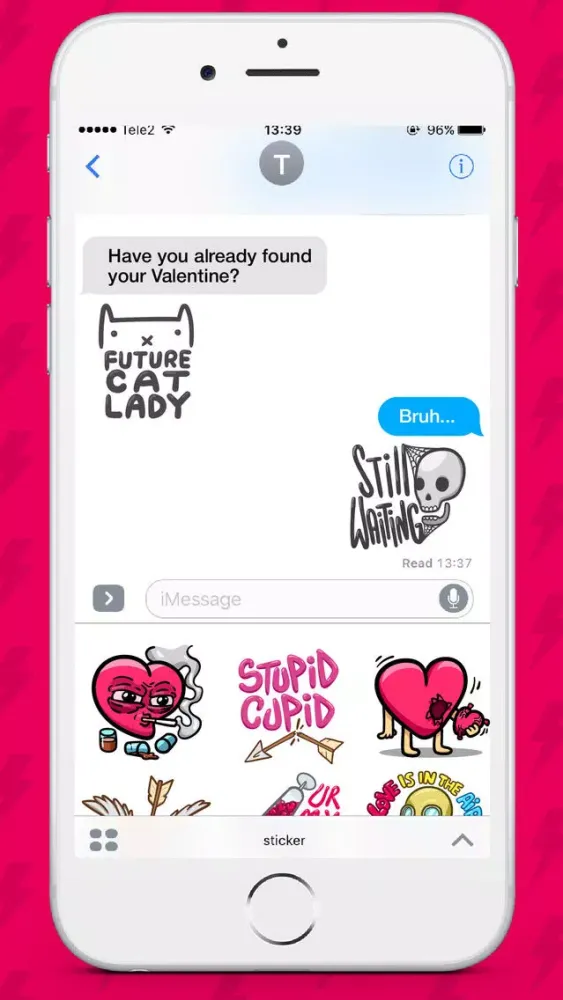 Love Hate Valentine's Sticker স্ক্রিনশট