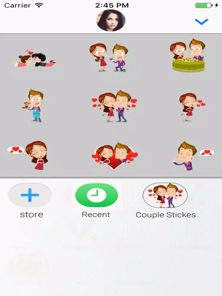 Love Couple Animated Stickers iPad  スクリーンショット