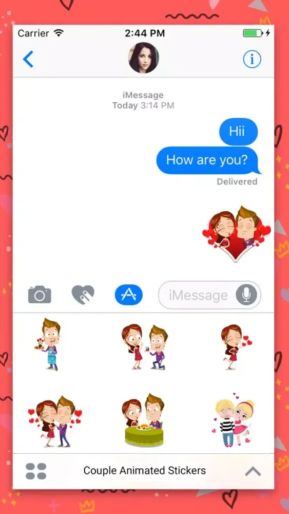 Love Couple Animated Stickers スクリーンショット