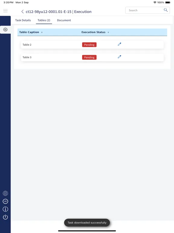 ภาพหน้าจอของ ValGenesis VLMS 4.2 PS1 iPad 