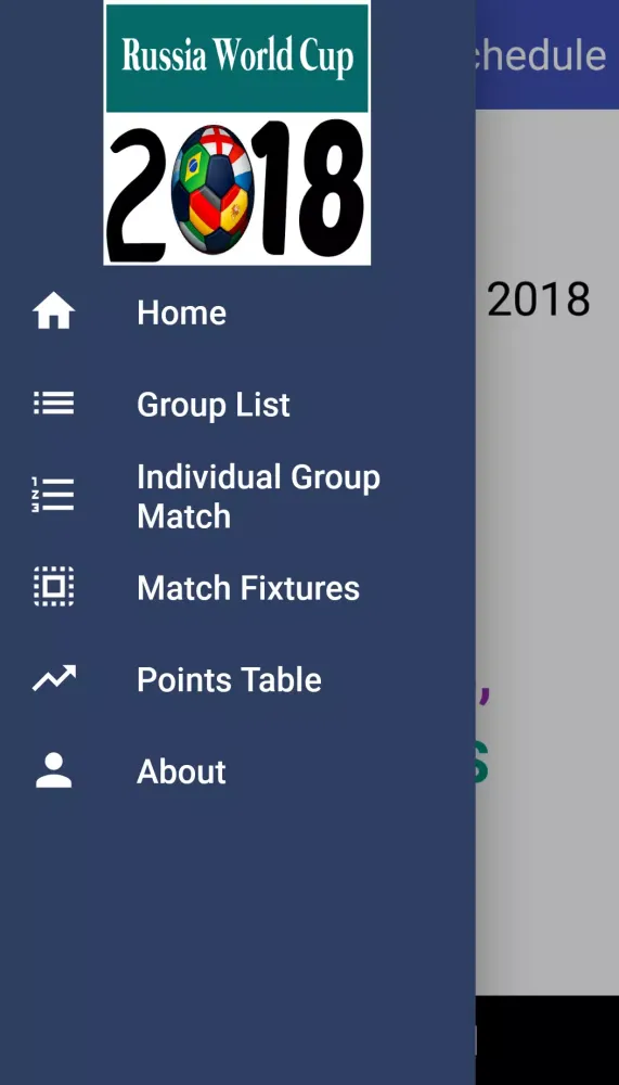 Capturas de pantalla de WC18 Schedule , Points Table &