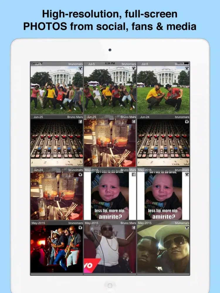 Capturas de tela do All Access: Bruno Mars Edition - Music, Videos, Social, Photos, News & More! iPad 