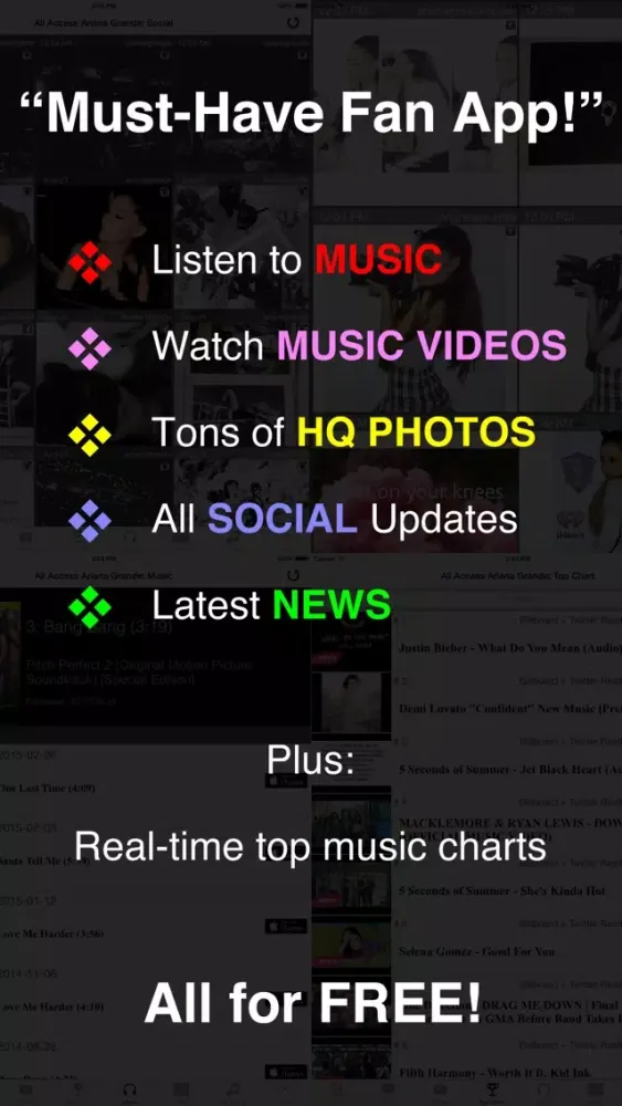 Capturas de tela do All Access: Bruno Mars Edition - Music, Videos, Social, Photos, News & More!