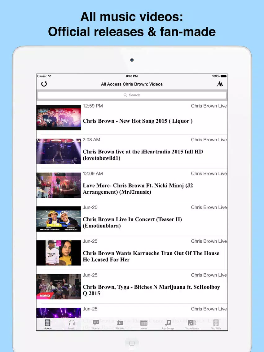 All Access: Chris Brown Edition - Music, Videos, Social, Photos, News & More! iPad  স্ক্রিনশট