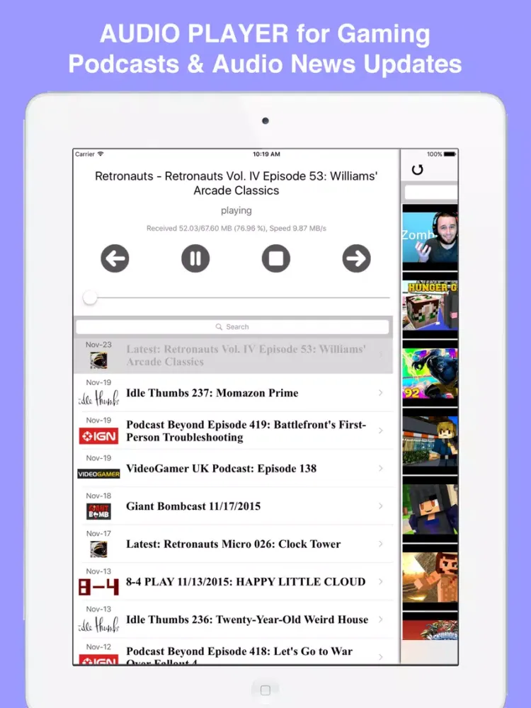 Capturas de pantalla de eSports: Latest LoL, MC, GTA 5 & CS:GO Videos & More! iPad 