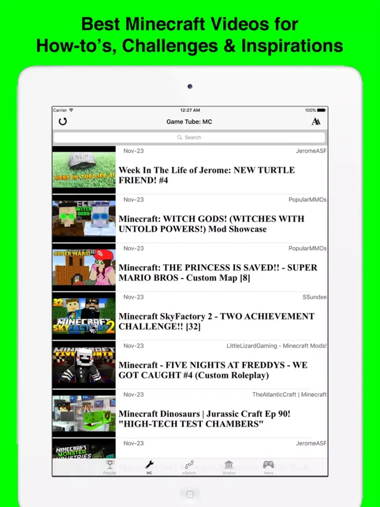 Zrzuty ekranu Game Tube: Latest YouTube Gaming Videos & News! iPad 