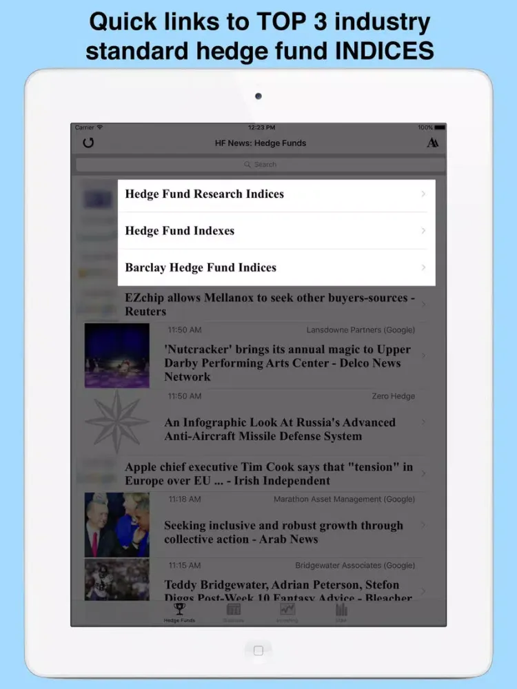 HF News: Latest Hedge Fund & Alternative Investment News iPad  Screenshots