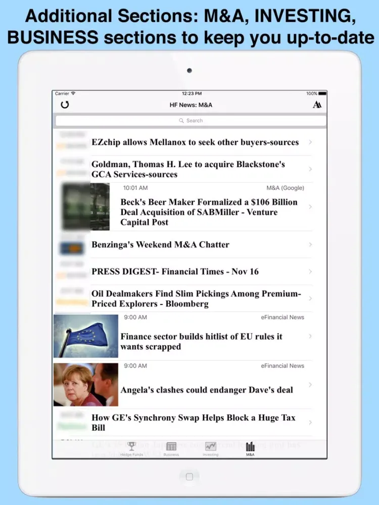 HF News: Latest Hedge Fund & Alternative Investment News iPad  Screenshots