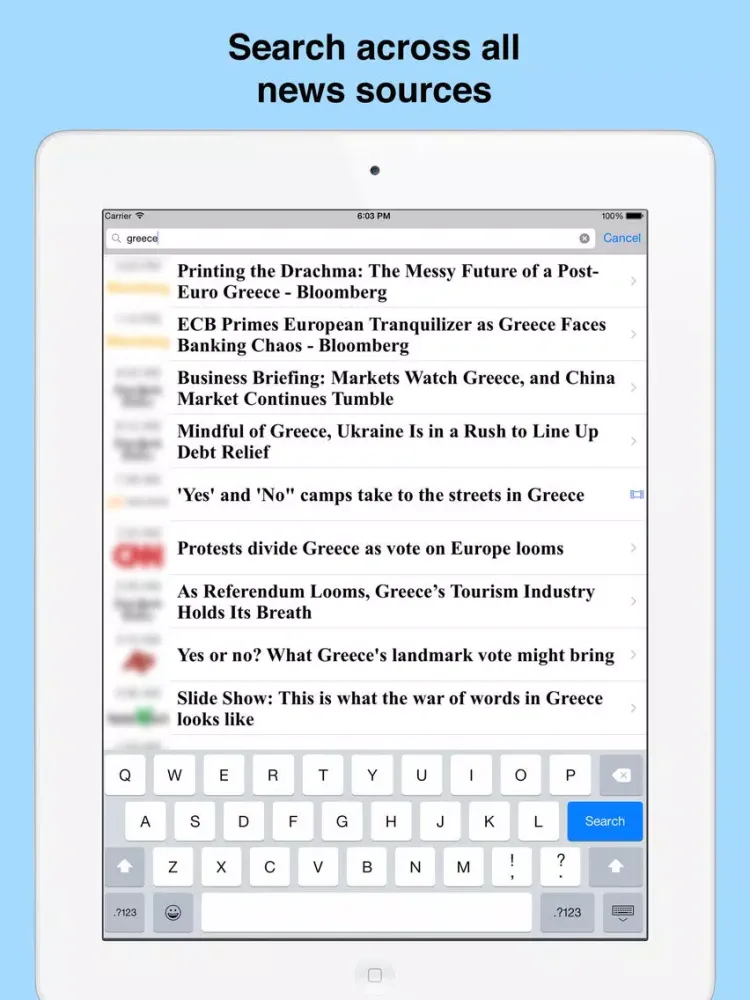 Tangkapan skrin News Run: Top Headlines & Audio News on the Go! iPad 