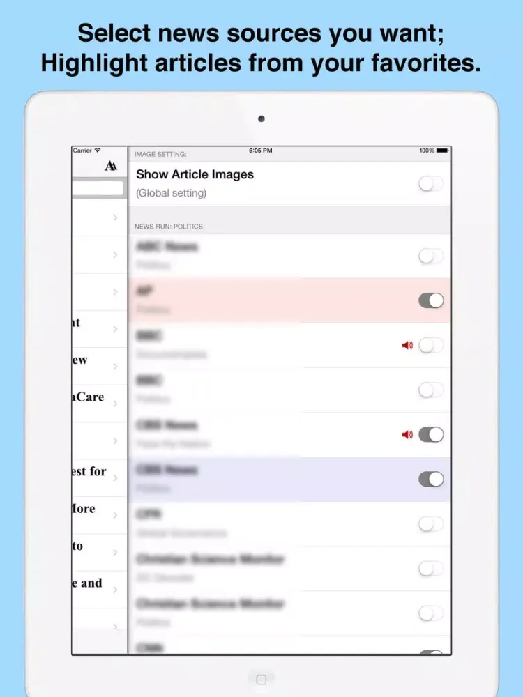 Tangkapan skrin News Run: Top Headlines & Audio News on the Go! iPad 