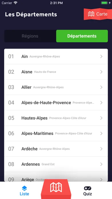 Les Départements App Originale Screenshots