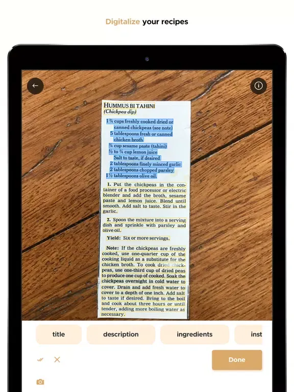 Capturas de pantalla de Avoc Recipe Manager iPad 
