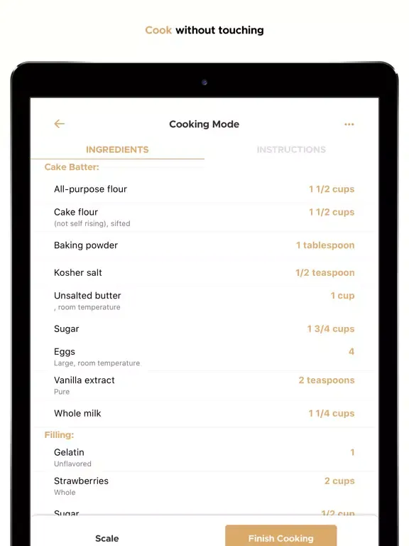 Capturas de pantalla de Avoc Recipe Manager iPad 