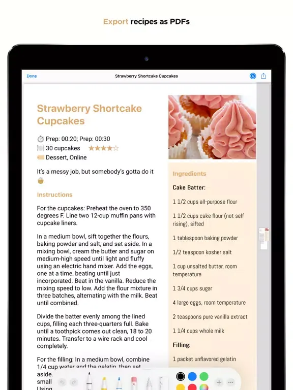 Capturas de pantalla de Avoc Recipe Manager iPad 