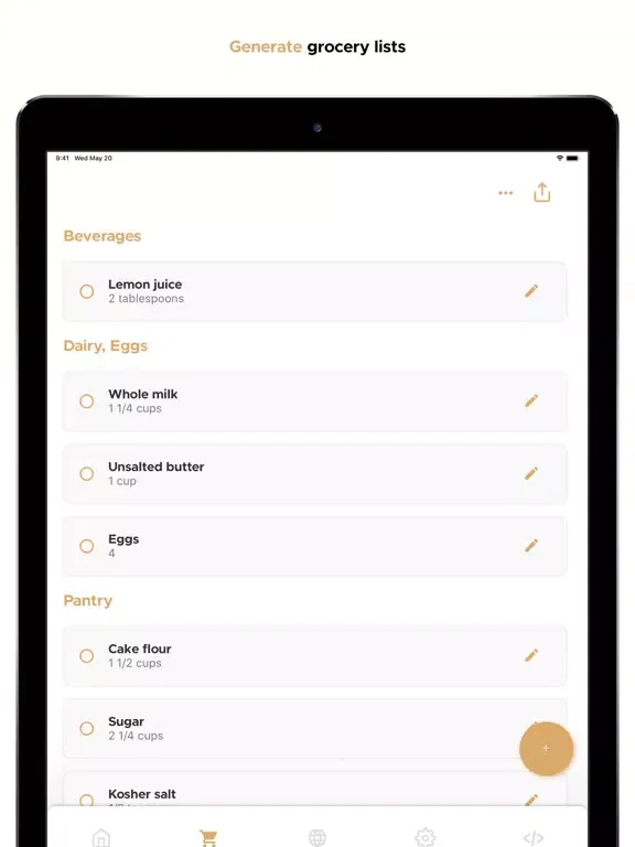 Capturas de pantalla de Avoc Recipe Manager iPad 