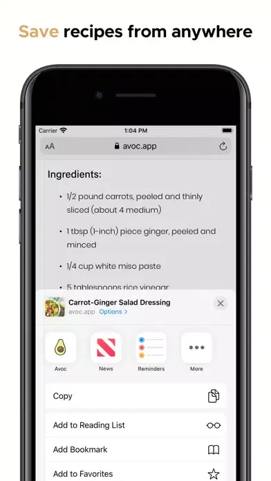 Capturas de pantalla de Avoc Recipe Manager