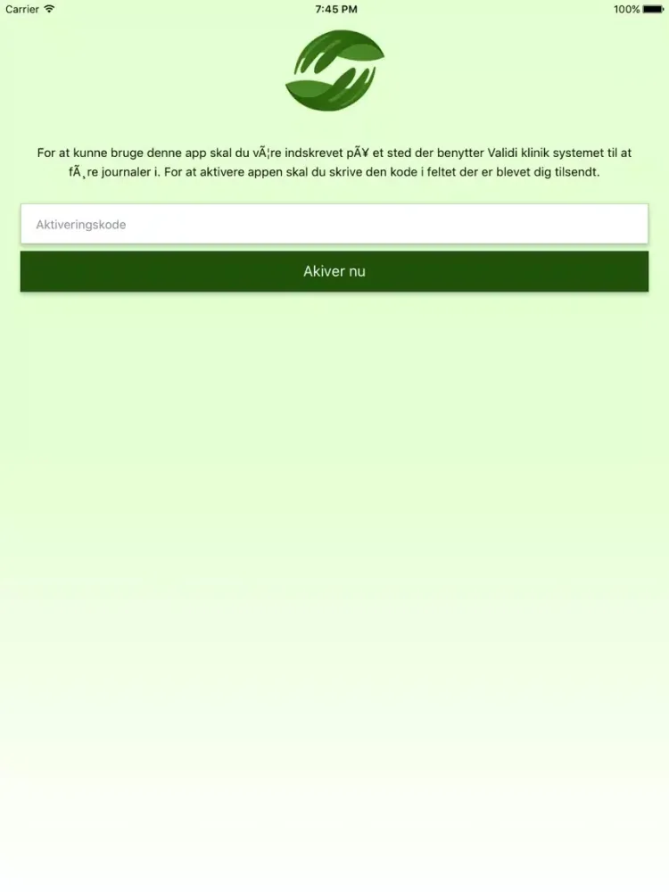 Ảnh chụp màn hình của Validi Feedback iPad 