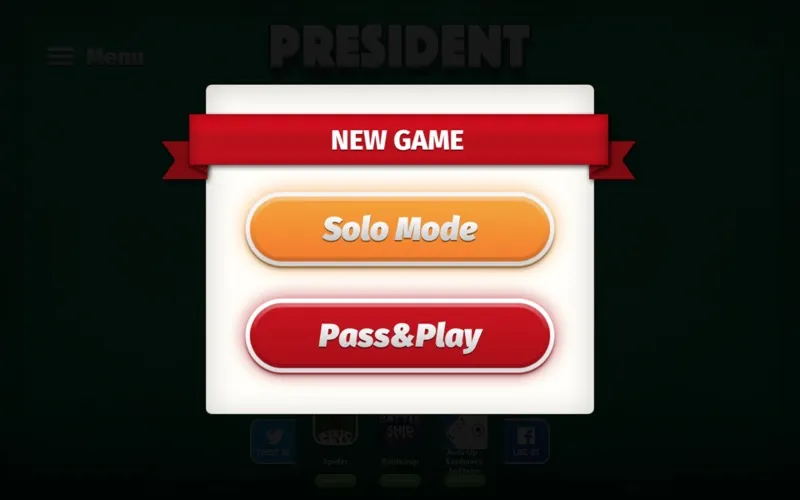 ภาพหน้าจอของ President card game