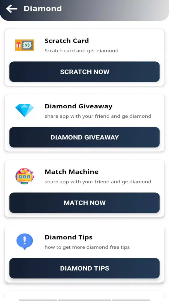 Diamonds Gaining Tips Screenshots