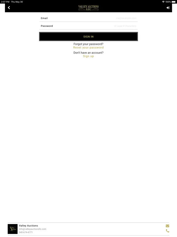 Valley Auctions iPad  스크린샷