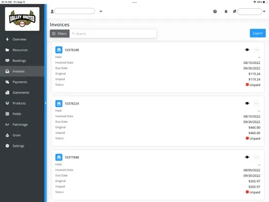 تصاویر Valley United Mobile App iPad 