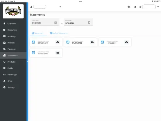 تصاویر Valley United Mobile App iPad 